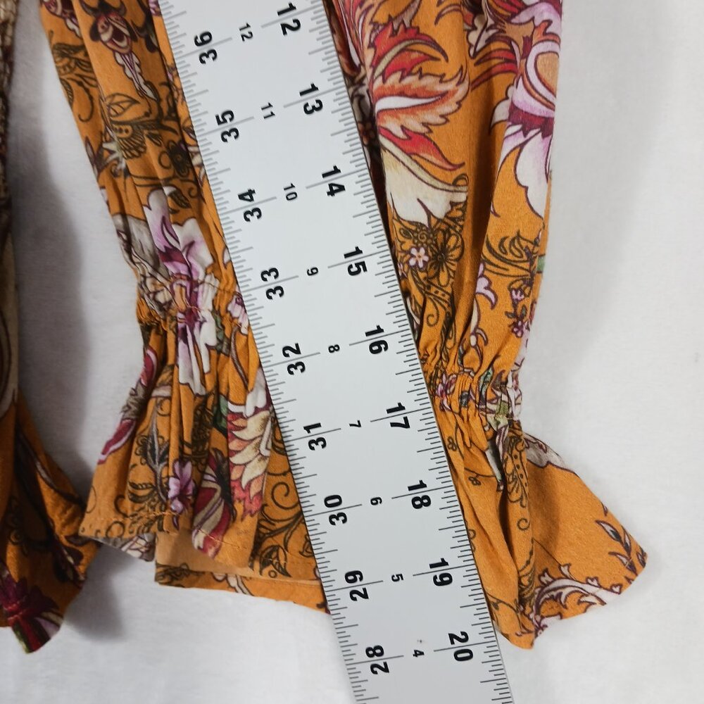 Anthropologie Conditions Apply Smocked Peplum Top, Medium, Ruffled, Cottage Core - Picture 11 of 16